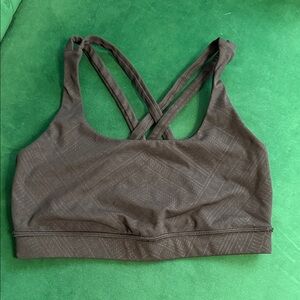 Lululemon Athletica grey Crisscross Sports Bra
